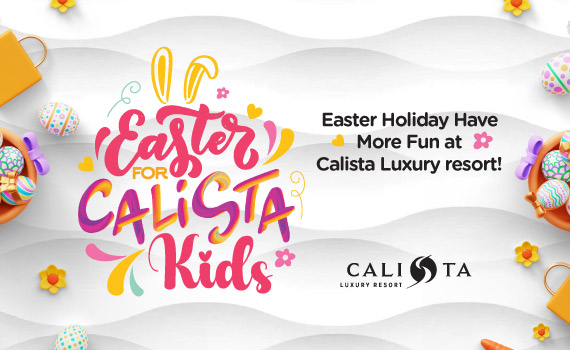 Calista Resort Hotels Easter Kids Banner Card